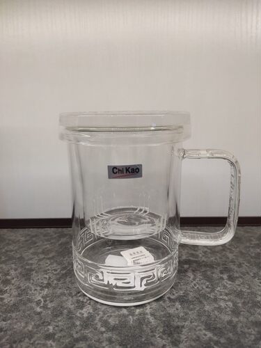 Chikao奇高CK158A加厚茶水分离耐高温玻璃带盖绿茶花茶办公茶楼杯
