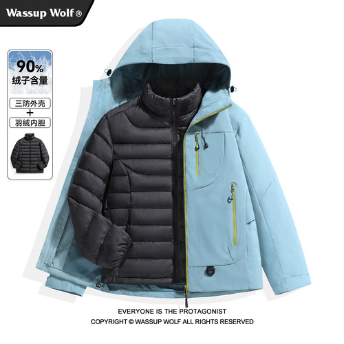 WassupWolf冲锋外套羽绒服男女