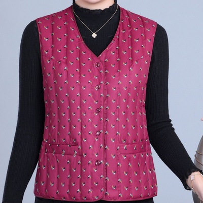 新款羽绒马甲女款妈妈装2025秋冬外穿内胆轻薄保暖羽绒内胆背心