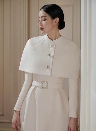 越南小众raffine小香风斗篷连衣裙秋冬款气质名媛套装宴会礼服裙