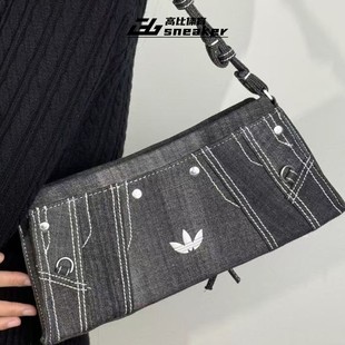 阿迪达斯三叶草女包运动单肩包挎包牛仔包腋下包休闲包JL7665