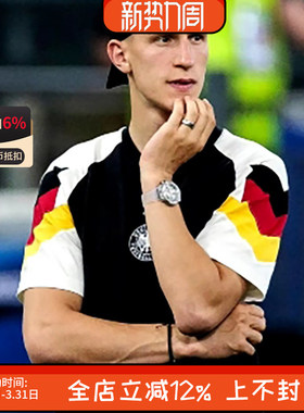 阿迪达斯三叶草短袖男子德国队足球圆领运动T恤IY7052 IY4631