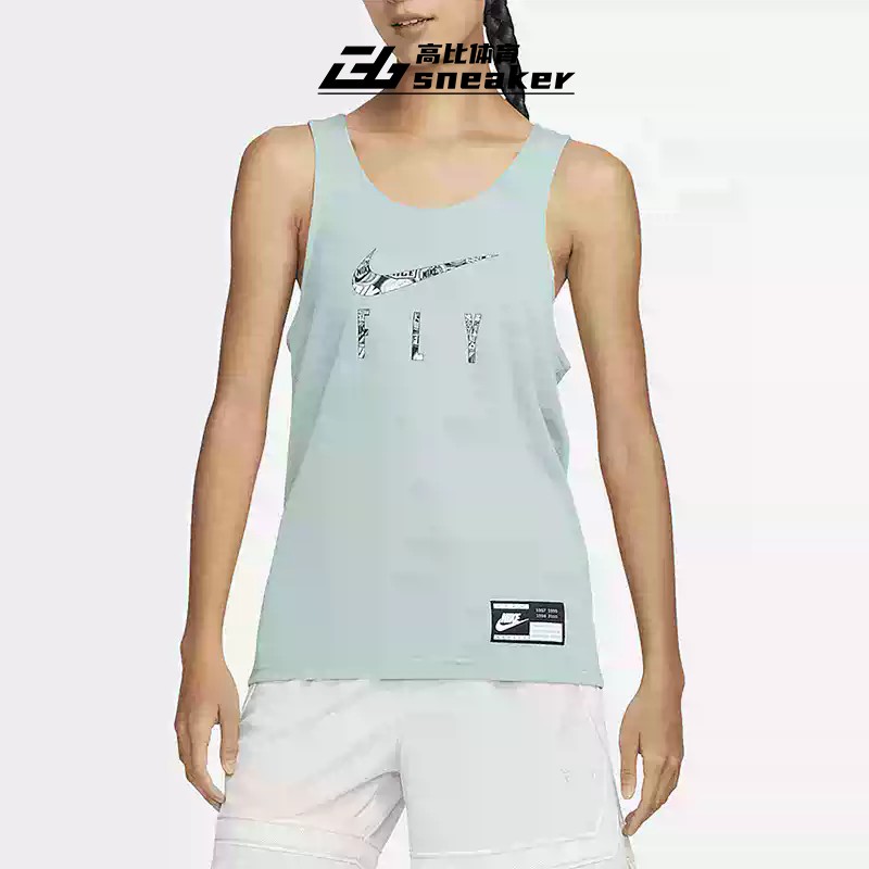 Nike耐克夏季女子训练健身透气无袖速干印花背心T恤FB7987-309
