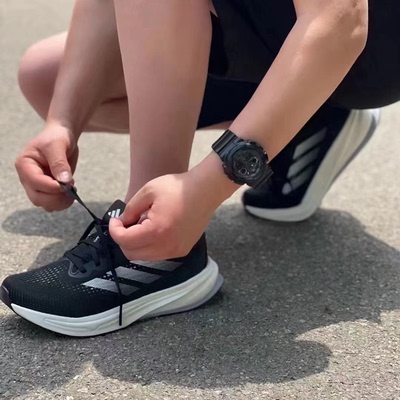 Adidas阿迪达斯男鞋网面透气SUPERNOVA RISE运动低帮跑步鞋IG5844