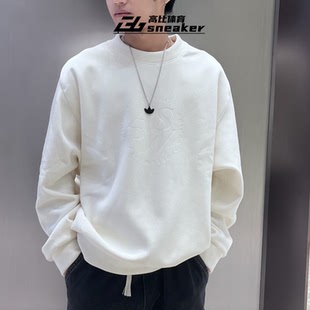 阿迪达斯男女灯芯绒卫衣运动休闲长袖加绒保暖宽松套头衫JI6651