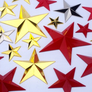 五角星徽章蝴蝶扣款军迷爱好者胸针星级帽徽金星银星胸章配饰