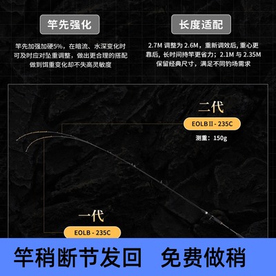 伊酷达惊蝶二代黄鱼竿近海船钓竿海钓拉流舟山黄姑鱼竿龙凤尾竿稍