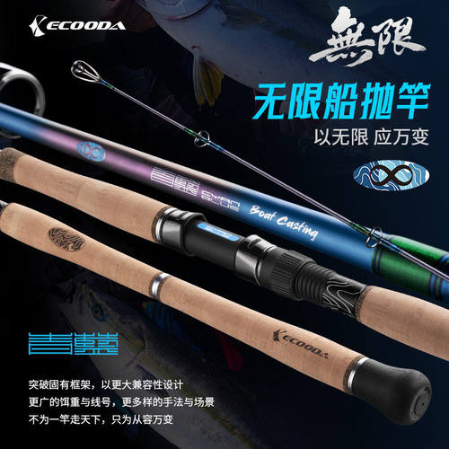 伊酷达青蓝无限船抛竿波爬竿岸抛竿海钓远投鱼竿近海船钓竿鲅鱼竿