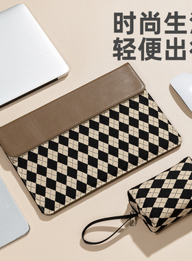 笔记本内胆包适用华为matebook14电脑包d15联想小新air13小米苹果macbook16女13.3英寸12惠普pro保护套15.6男