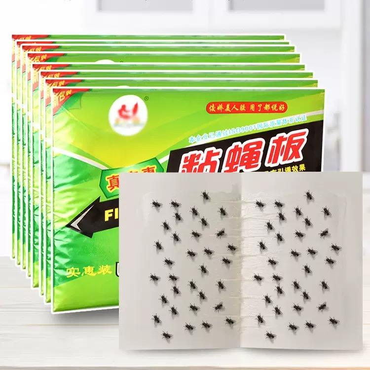 家用飞虫果蝇粘蝇纸粘贴板苍蝇贴强力粘蝇板灭蝇子蚊子克星捕捉器