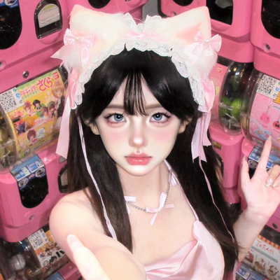 黑白猫耳发带cosplay猫耳朵发箍