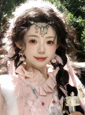 民族风西域公主额饰项链新疆异域风流苏眉心坠氛围感古风汉服头饰