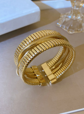 y2k辣妹高级感金属开口手镯女