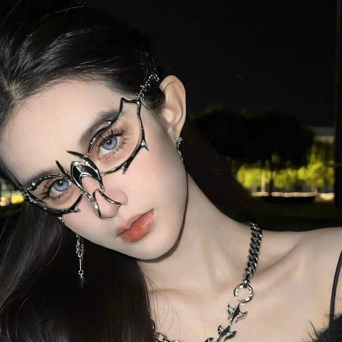 朋克机械风COS金属面饰女