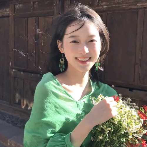 波西米亚民族风绿色串珠耳环