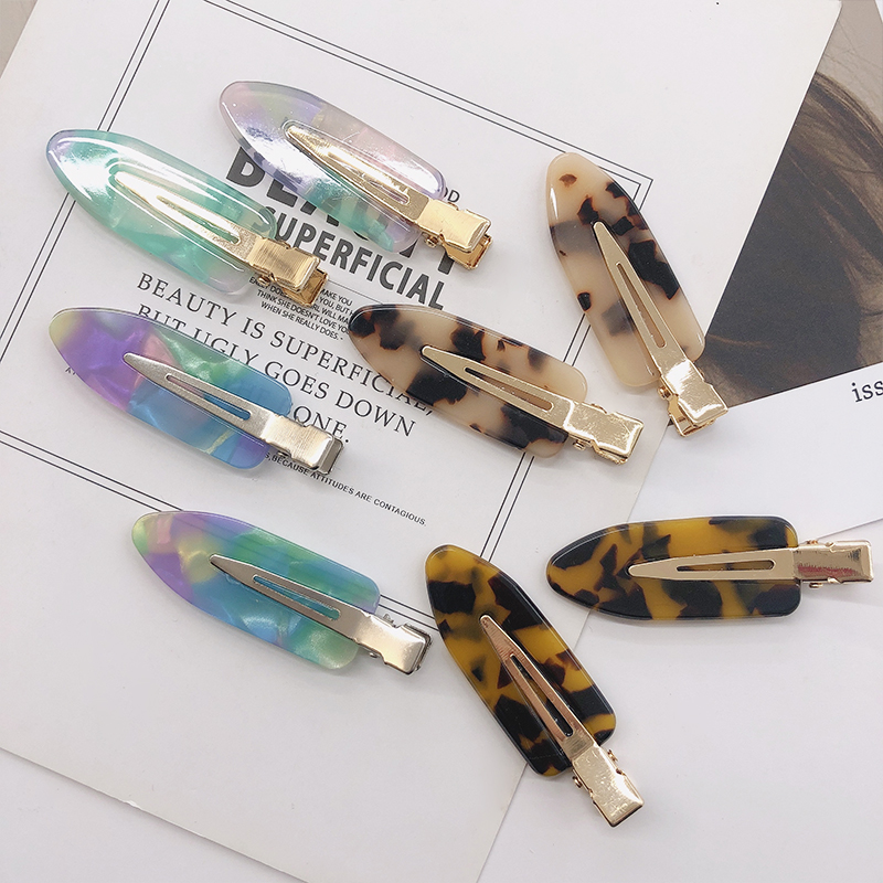 韩国醋酸无痕炫彩头饰刘海夹