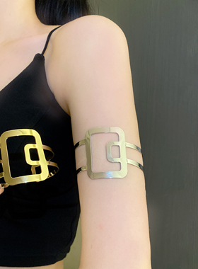 欧美多层镂空臂环开口手镯女