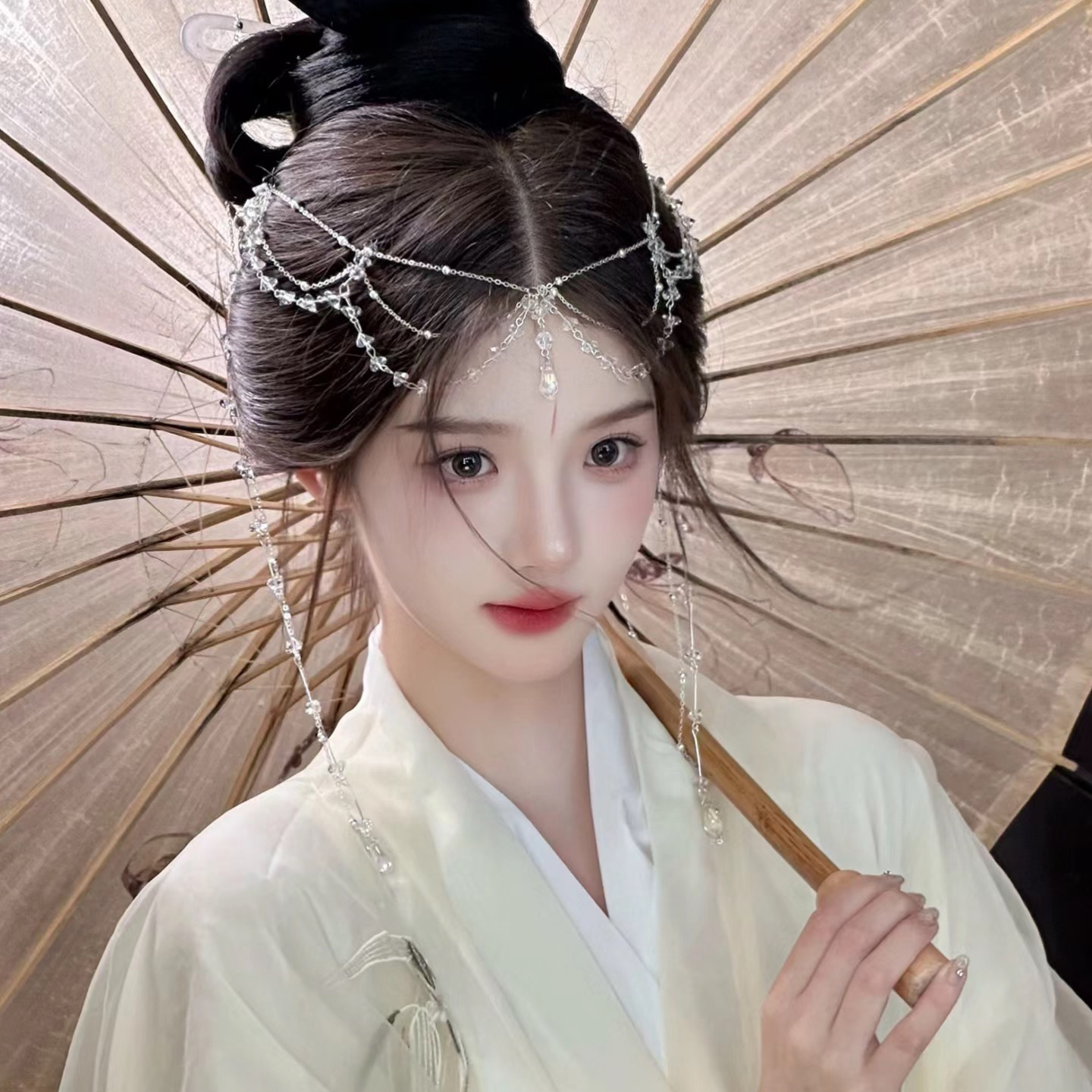 古风汉服超仙多层头链女