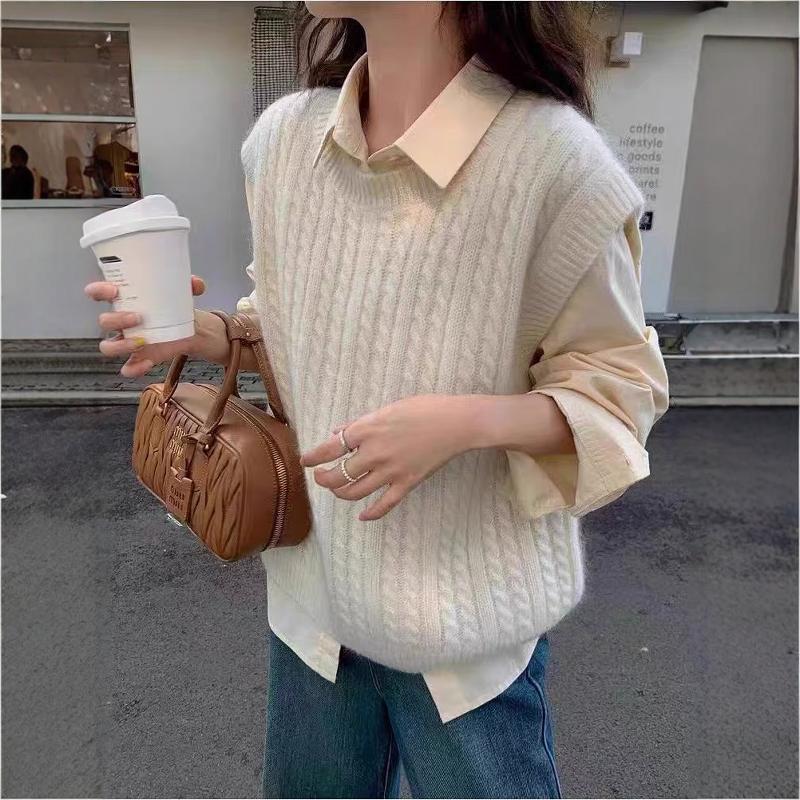 【高级感】圆领叠穿马甲