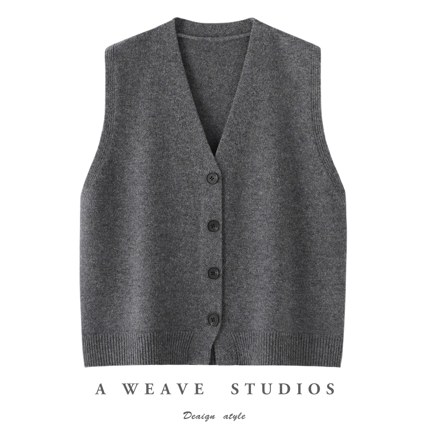 气质老钱风~女士羊毛开衫马甲