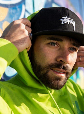 正品现货Stussy STOCK Snapback 小刺绣棒球帽斯图西黑色百搭帽子