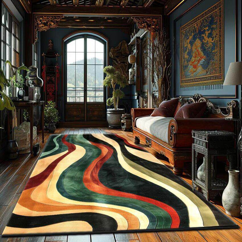 欧式轻奢客厅地毯卧室床边毯防水防污沙发茶几毯现代简约家用地垫