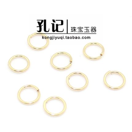 孔记 美国14K包金配件 开口 闭口环连接环开口圈闭口圈C圈diy材料