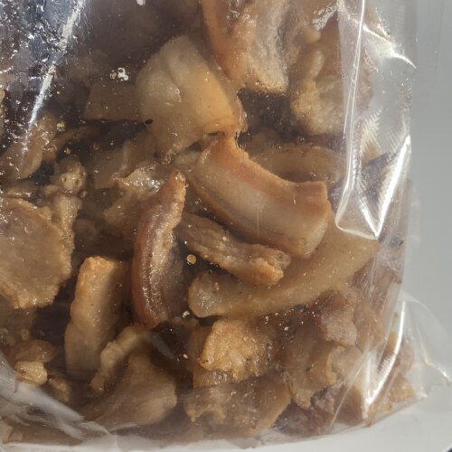 贵州农家自喂熟粮食黑土猪油渣3斤
