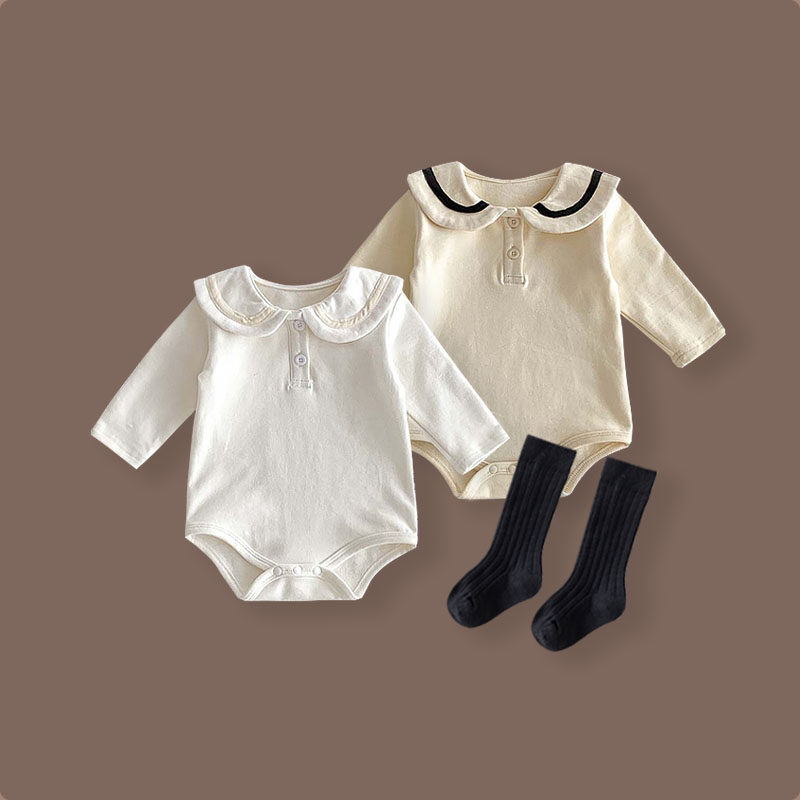 婴儿包屁衣春秋女宝宝海军学院风贴身打底公主哈衣新生儿0-3个月6,童装/婴儿装/亲子装,连身衣/爬服/哈衣,淘宝优惠券,粉丝福利购,淘宝优惠卷