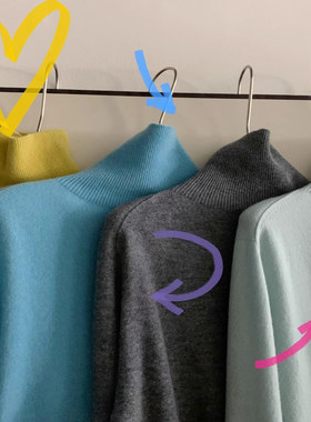 软软糯糯！100羊毛高领打底衫2025新款冬季弹力内搭毛衣针织衫女