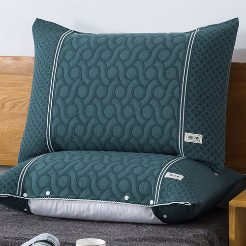 纯棉枕巾一对欧式高档包裹按扣