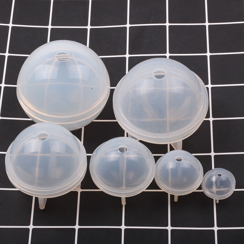 DIY手工球体模具半球形模型水晶滴胶模具圆球星球硅胶半球体摆件