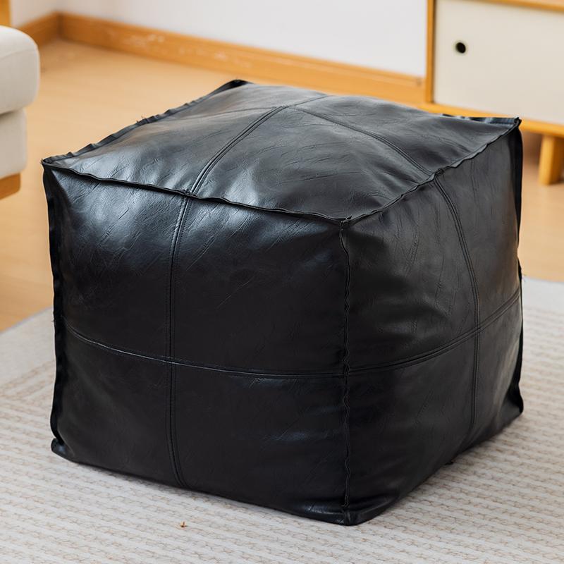 摩洛哥美式换鞋凳皮质方墩