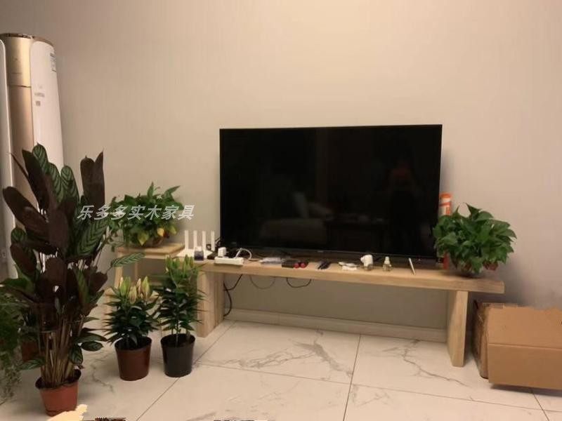 实木简易架子原木置物架电视柜