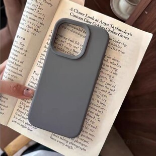 米壳深空灰耐脏新款适用iPhone17promax手机壳苹果16pro液态硅胶不泛黄墨水色15 plus软糯13潮流11炫酷12防摔