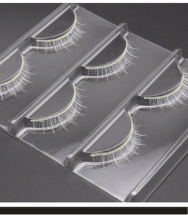 BJD硬梗白色假眼睫毛自然仿真浓密交叉长短cosplay化妆舞会台表演