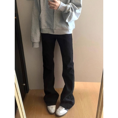 GTRG美式极简黑百搭直筒牛仔裤cleanfit日常通勤宽松休闲长裤