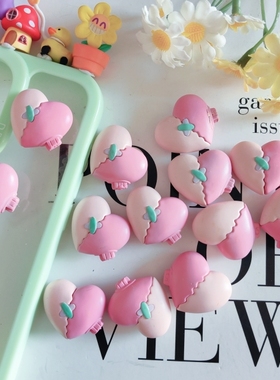 散货F06 卓大王m盒配件粉爱心 diy奶油胶滴胶配件微景观场景配件