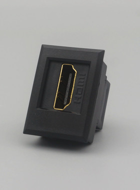 白色直头HDMI桌插模块母对母转接头黑色高清显示器带支架桌面插座