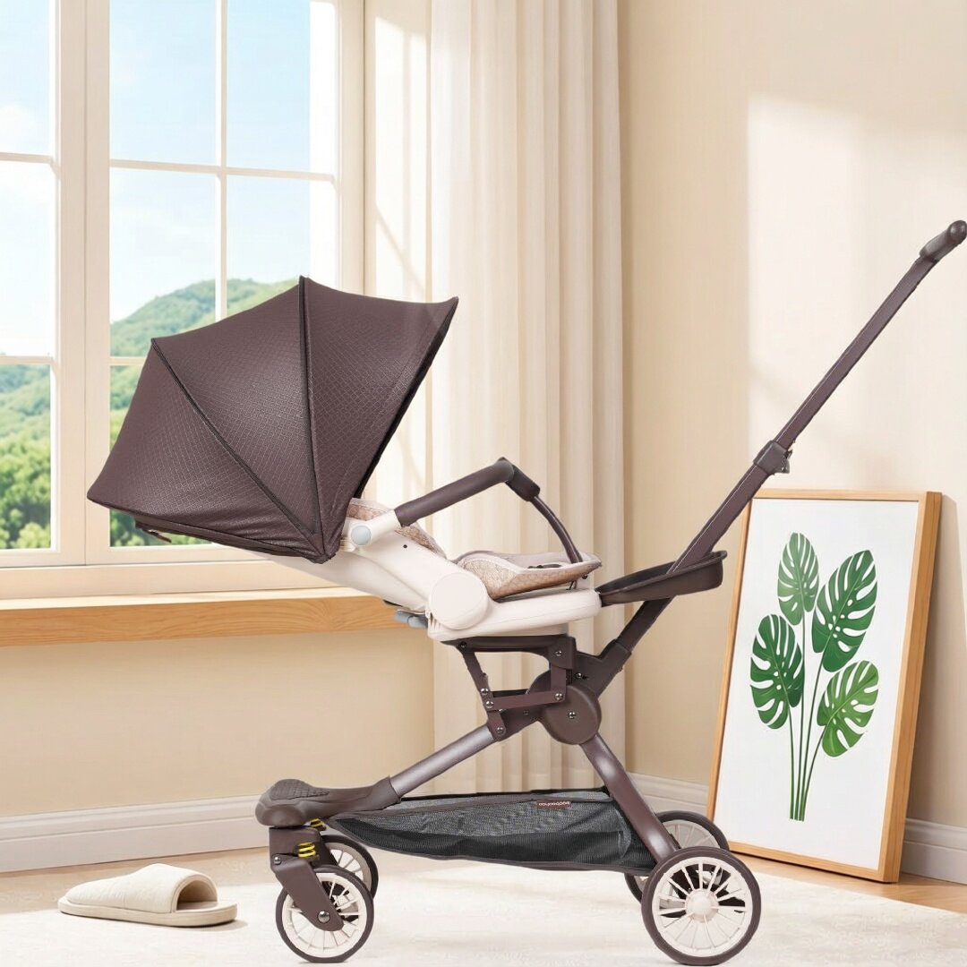 宝宝好V22遛娃神器双向溜娃推车可坐躺婴儿推车轻便遛娃车0-4岁宝