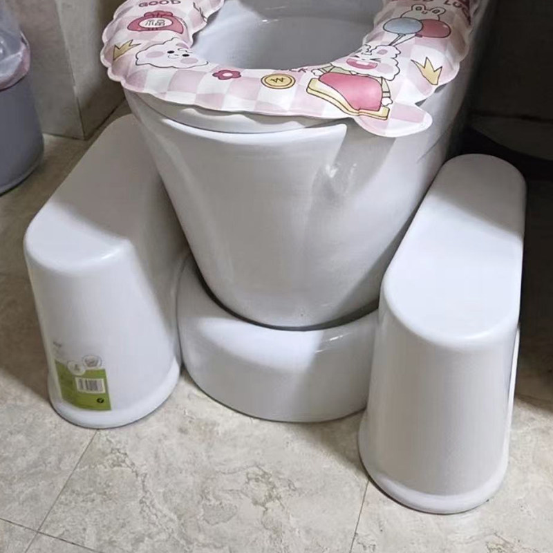 组装马桶凳子坐便凳成年人塑料厕所脚踩凳脚踏加厚垫脚凳加高23cm