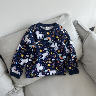 外单外套新款 抓绒运动大童 青少年卫衣圆领加绒童装 130-170