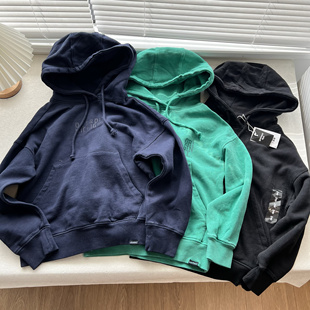 秋冬新款童装男童儿童薄绒卫衣中大童抓绒绒衫上衣外套120-170