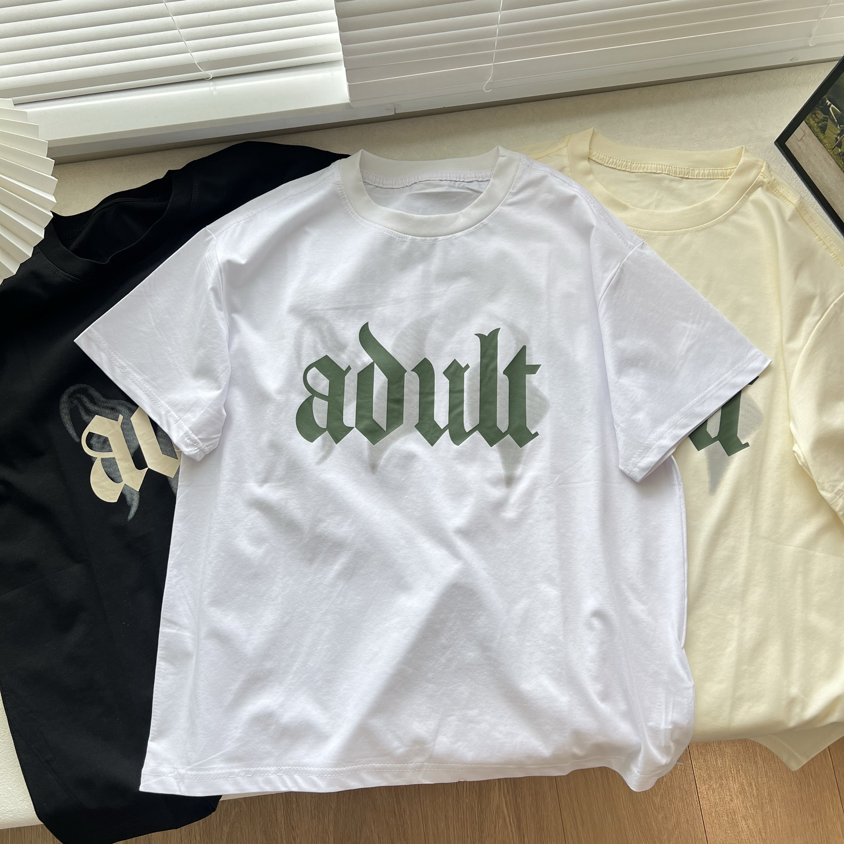 12A全棉男童女童中大童青少年欧美圆领上衣T恤短袖 150-180