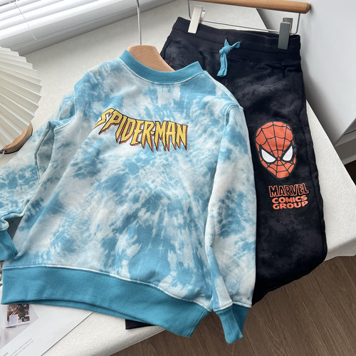 D 中小童装卫衣卫裤 卡通外套长裤子加绒套装秋冬中大童 120-160