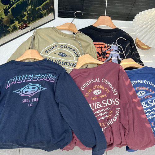 出口儿童男童男孩中大童青少年欧美圆领上衣T恤长袖t恤 130-170