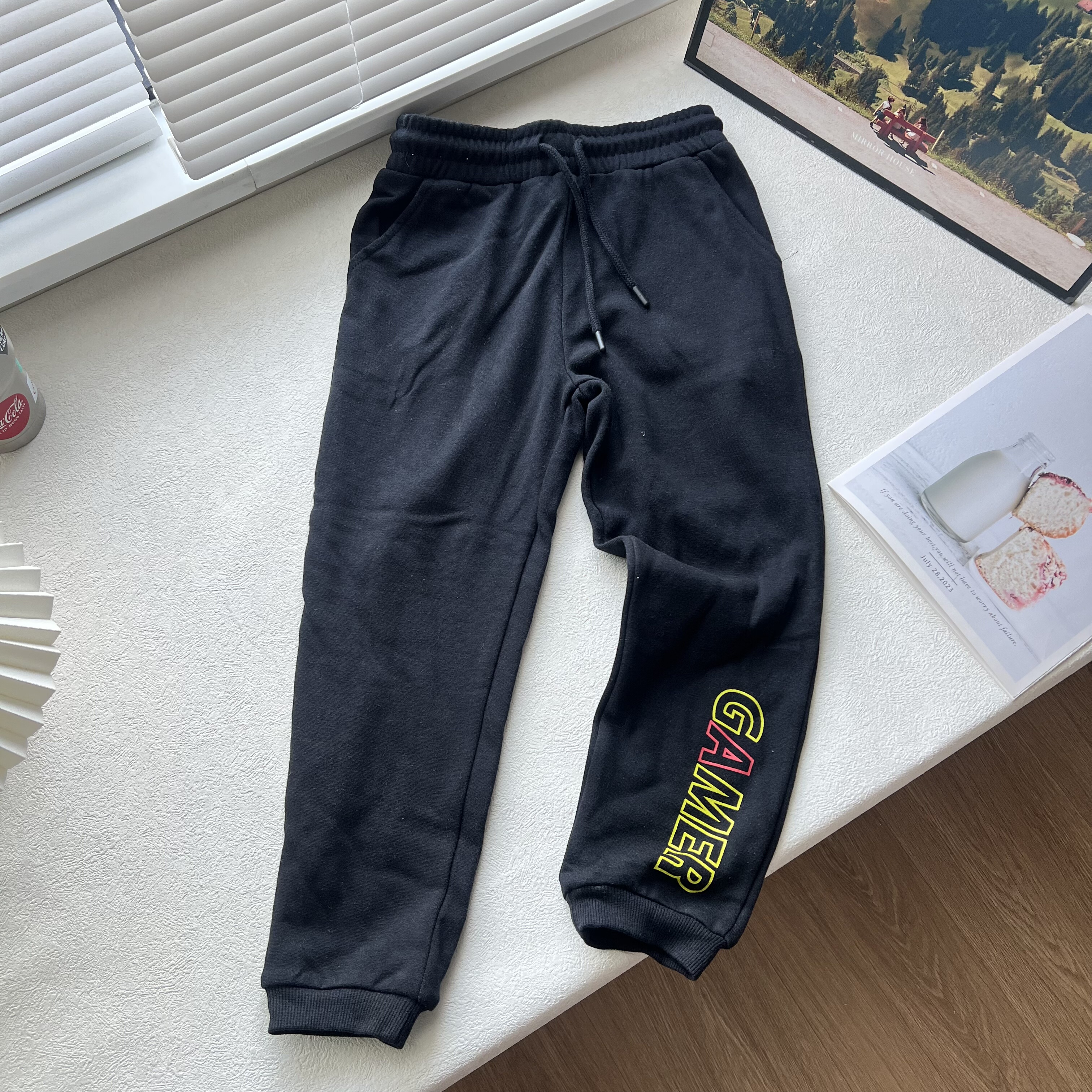 20A 男女童装秋款 新款抓绒卫裤长裤中大童 中小童裤子 110-160