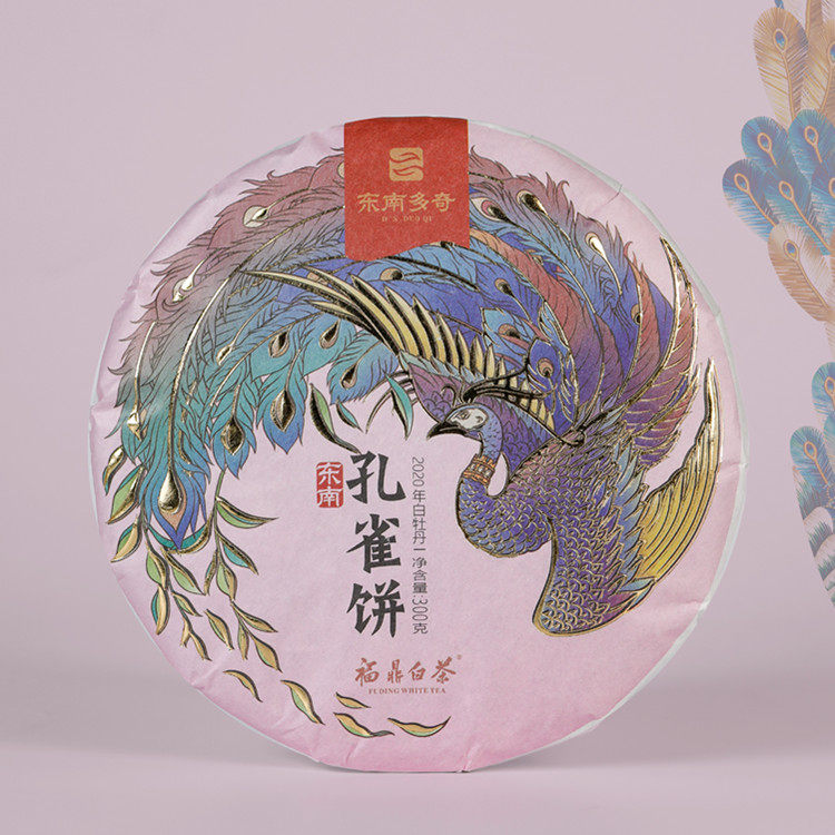 多奇东南白茶2020年白牡丹孔雀饼300g