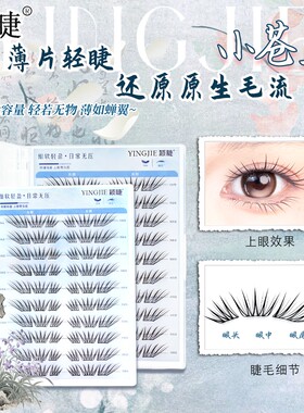颖睫小苍兰单簇假睫毛卷翘自然