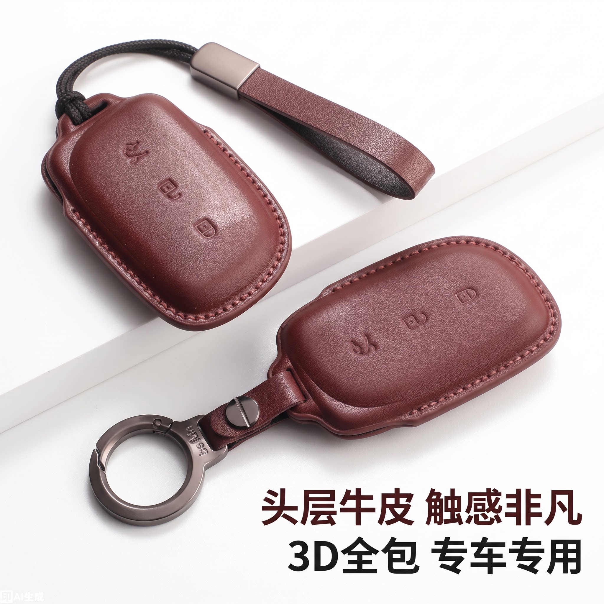 领克Z10专用真皮钥匙套金属扣